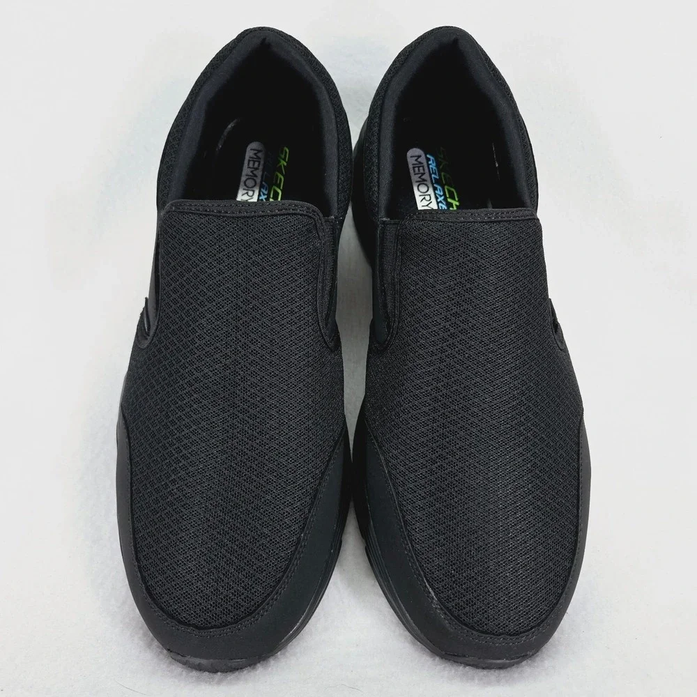 SKECHERS Shoes Mens 12 Black Equalizer Persisting 4 Slip On Sneaker Mesh Relaxed